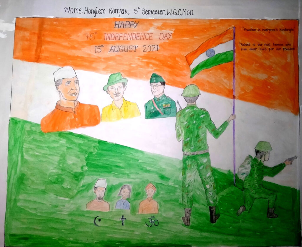 Independence Day Poster Drawing Easy | 15 August Drawing | Independence Day  Scenery | Flag Drawing - YouTube